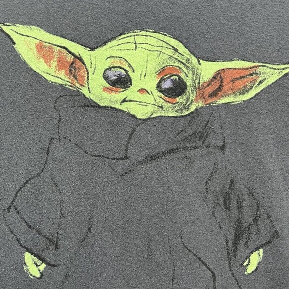 Mad Engine Star Wars Mandalorian The Child Grogu Sketch Shirt Size Large - Picture 2 of 12